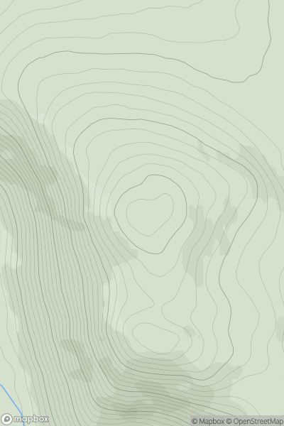 Thumbnail image for Dun Mor [Loch Tay to Perth] [NN901311] showing contour plot for surrounding peak